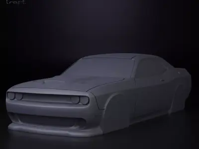 Dodge Challenger simplified decorative model 3D print model