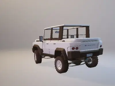 Horizon White Car Low-poly 3D model