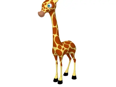 Giraffe Cartoon 3D model