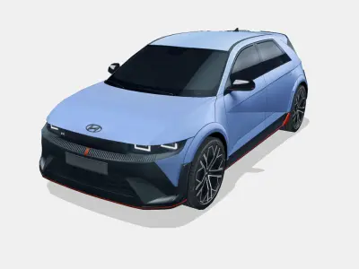 Hyundai Ioniq 5 N 2024 Low-poly 3D model