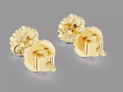 Diamond Earrings  3D print model