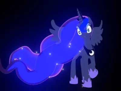 Princess Luna  with Toon Shading 3D model