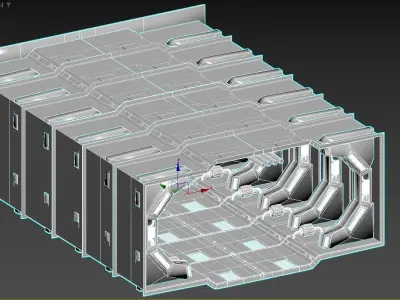 The image shows a futuristic 3D model