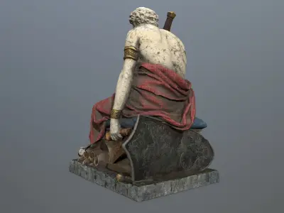 Man Statue 4 Low-poly 3D model