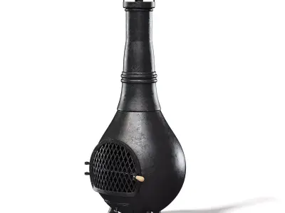 Metal Barbecue 3D Model 3D model