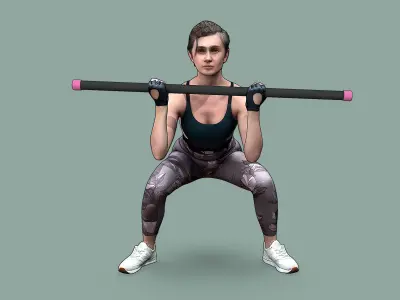 Stylized Fitness Character 3D model