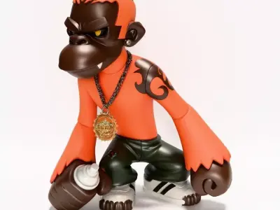  Street Culture Spray Dennis Rodman Kong hip hop Graffiti toy 3D print model