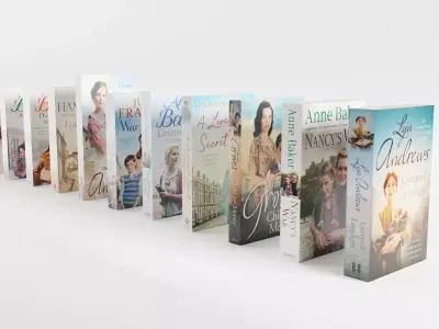 Liverpool Historical Fiction Books Low-poly 3D model