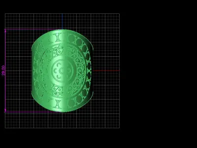 Vintage Carved ring 3D print model