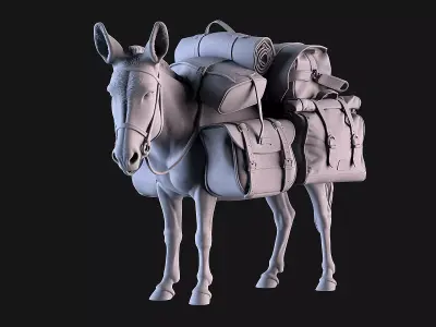 Mule Sculpture 3D print model