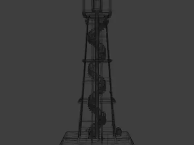 Semi Realistic Lighthouse 3D model
