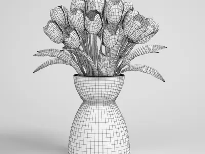 CGAxis flower 3D model