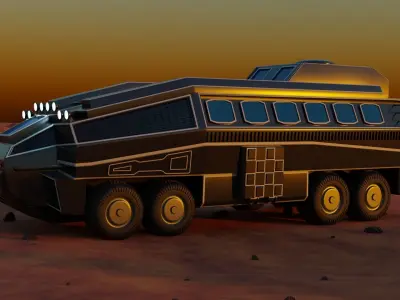 Space Rover Low-poly 3D model