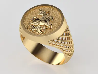 st George men ring 3D print model