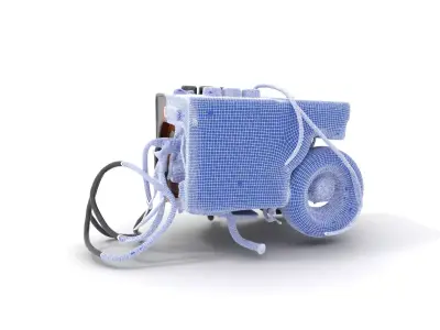 Rusty Industrial Generator Model Pack Low-poly 3D model