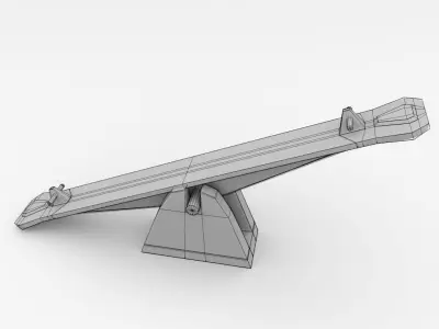 Seesaw toy 3D model