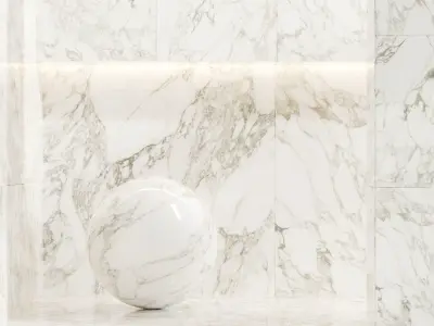 Caesar Set 16 - Luxury Arabesque - White marble Texture