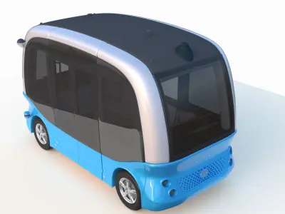 Autonomous Electric Minibus 3D model