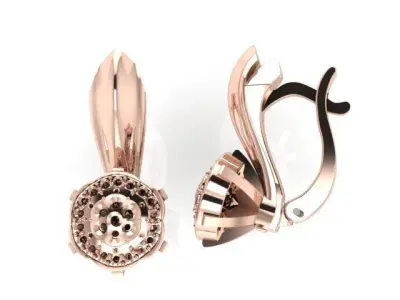 golden-ring rose gold flower ring 3D print model