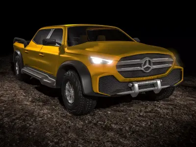 Mercedes-Benz X-Class Low-poly 3D model