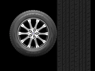 low poly tyre tire Low-poly 3D model