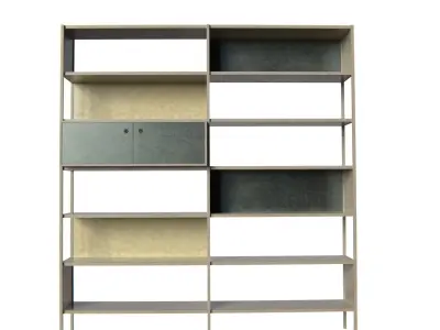 Shelves14 bookcase with shelves Low-poly 3D model