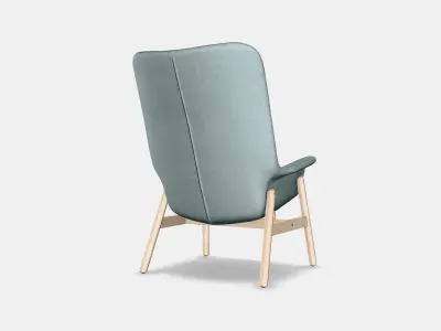VEDBO High-back armchair 3 Low-poly 3D model