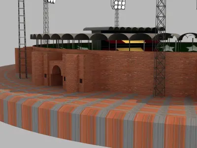 Qaddafi Cricket Stadium 3D model