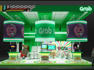GRAB Booth Exhibition 3D model