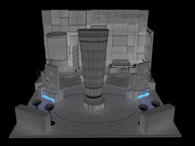  Booth Exhibition Stand a36 3D model