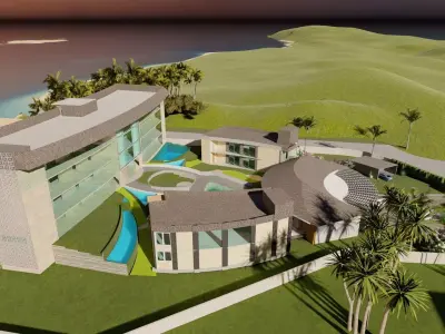resort model luxury in philippines 3D model