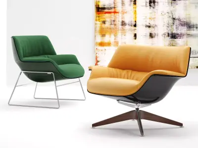 Coach modern lounge chair 3D model