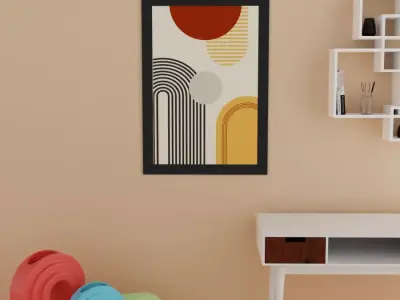 Geometric Harmony Boho Art Free low-poly 3D model