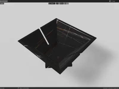 Household item in Sahara Noir Marble Stone Low-poly 3D model
