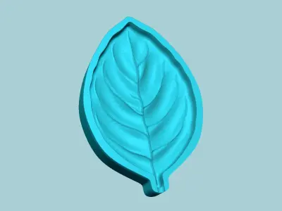 Basil Leaf Mold - Artificial Herb Molding Tool 3D print model