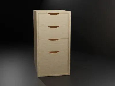 Drawer Cabinet  - Office and home Free 3D model