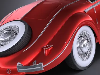 Mercedes 540K 1936 VRAY 3D model