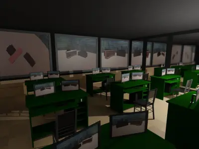 Talk Show Studio Low-poly 3D model