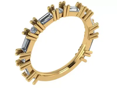 eternity band round banquette  3D print model