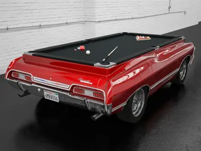 Pool Table Chevrolet Impala 1967 3D model