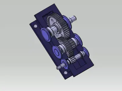 Full reduction gearbox assembly  3D print model