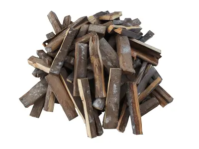 Ultra realistic Firewood Scan Low-poly 3D model
