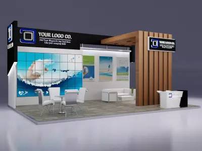  Booth Exhibition Stand a646  3D model