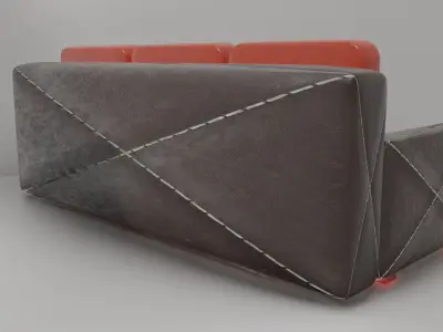 Sofa-1 sofa with cushions 3D model