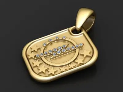 HIP HOP STAR SHAPE PENDANT 3D PRINTABLE MODEL  3D print model