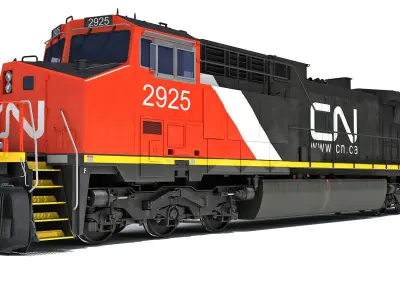 Locomotive Canadian National Railway CN 3D model