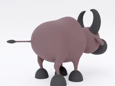 Buffalo animal cartoon 3d model  3D model