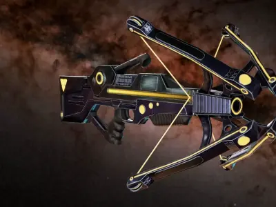 Sci-Fi Crossbow Low-poly 3D model