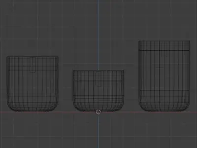 Candles with wooden wick Free 3D model