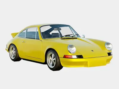 Porsche 911 Carrera RS 2-7 Lightweight 1973 No Livery Low-poly 3D model